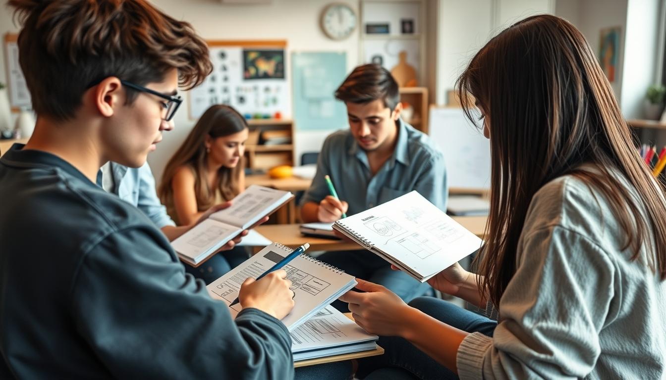 Organized exam preparation notes and academic planner