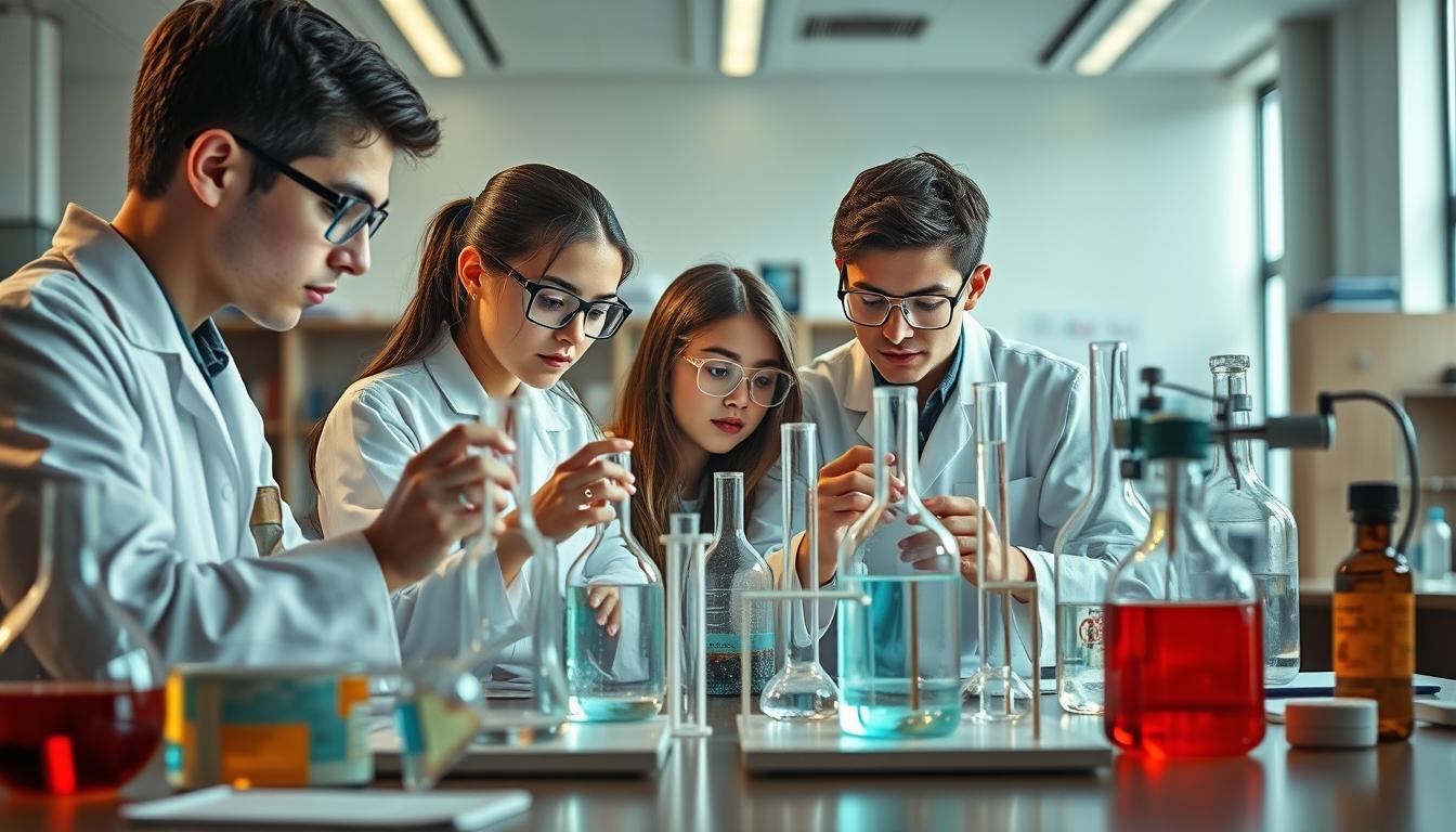 Student using learning strategies while studying